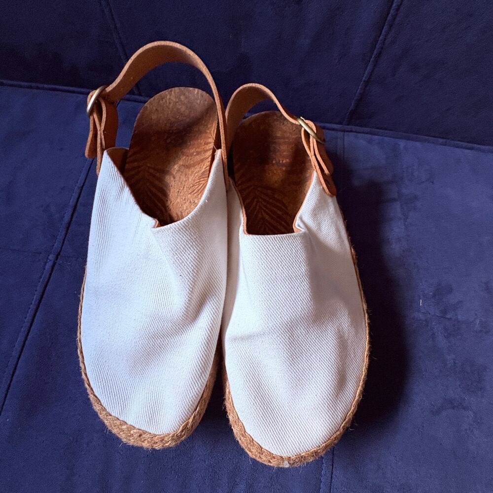 Reef Cushion Sage Slingback Espadrille Clogs 
white canvas adjustable strap 8 - Picture 5 of 12